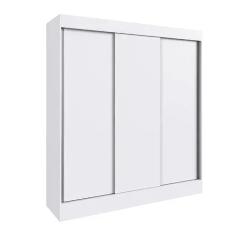 Ropero Placard 3 Puertas Corredizas 2 Cajones Dormitorio (Blanco) en Blanco - Roperos y placares, Uruguay | Lais Muebles
