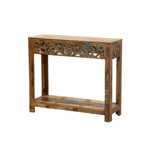 R63D Recibidor 90x30x75 en Madera natural - Aparadores y recibidores, Uruguay | Victoriana