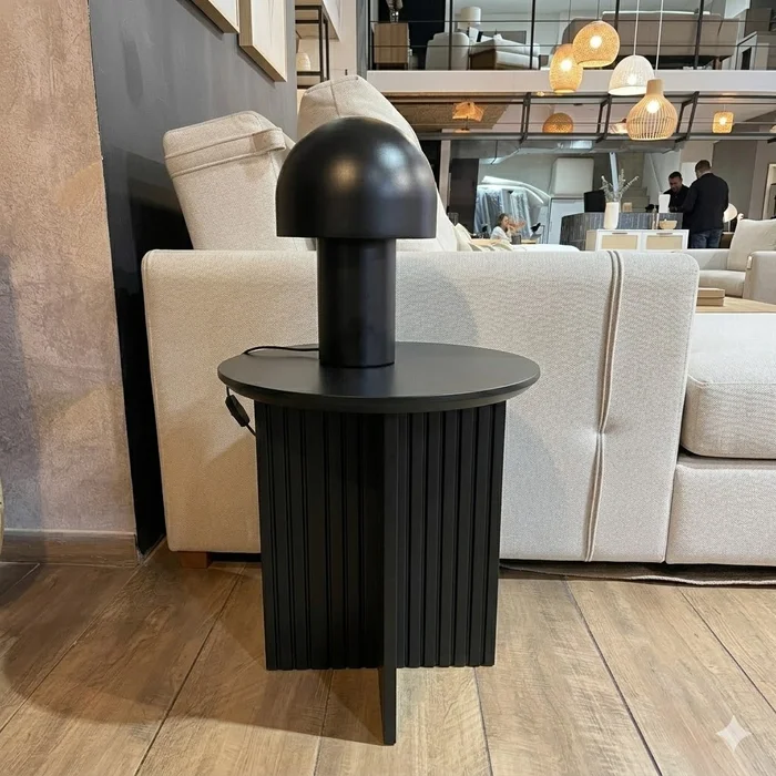 Mesa Lateral Capri – Negra en Madera natural - Mesas de arrimo, Uruguay | Berna home, vista 2