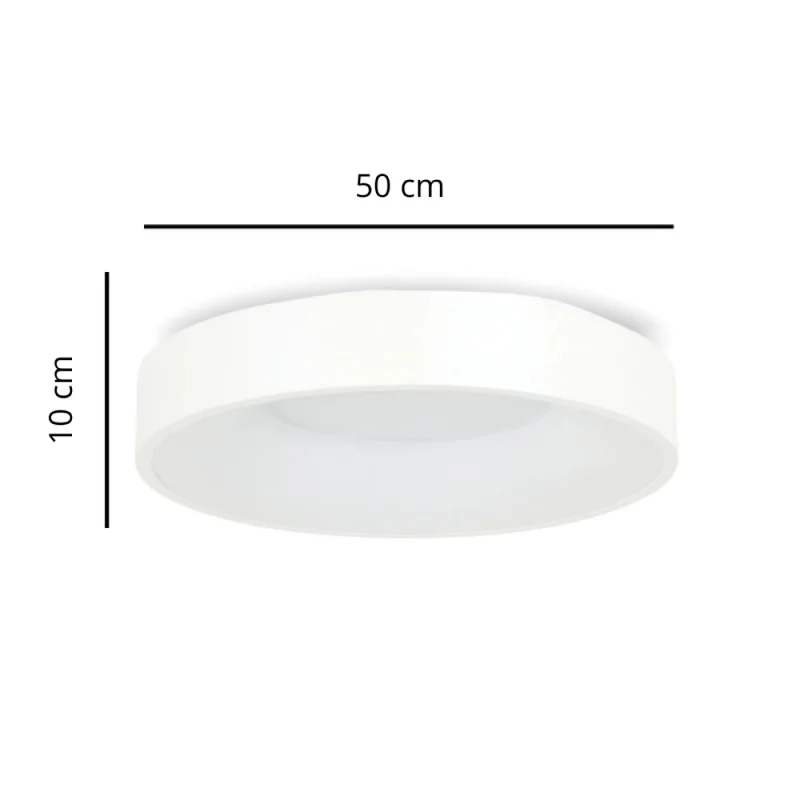 Plafon LED Redondo Philly 50 CM Blanco en Blanco - Lámparas colgantes, Uruguay | Serlux, vista 7