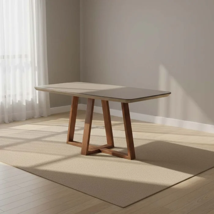 Mesa Mdf-y-madera Blanco Bennett en Blanco - Mesas de comedor, Uruguay | Divino