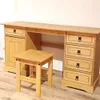 Escritorio - 5 Cajones + 1 Puerta + BANCO - Línea Monterrey - Natural - Escritorios y sillas de escritorio, Uruguay | Ecowood, vista 7 de 8