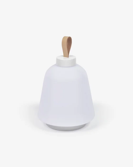 Lámpara de mesa Udiya de polietileno y metal acabado blanco en Blanco - Lámparas de mesa, Uruguay | Kavehome