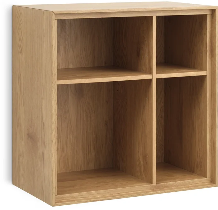 Librería GEDSER 4 compartimientos color roble en Madera natural - Bibliotecas, Uruguay | JYSK