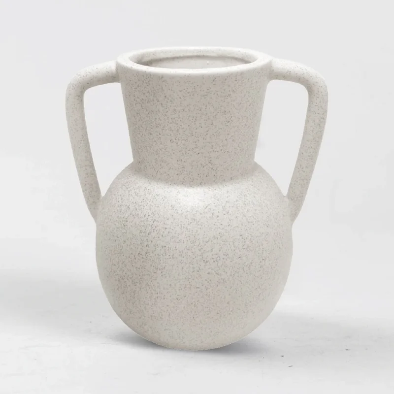 FLORERO CERAMICA 14x11x15CM ANFORA BLANCO en Blanco - Jarrones, Uruguay | Koz, vista 3