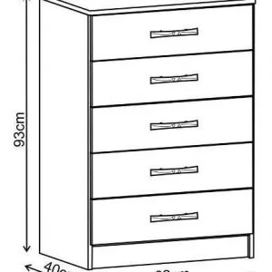 Comodas Cajoneras 5 Cajones Dormitorio Negro 058 en Marrón - Cómodas, Uruguay | Soy Hogar, vista 4