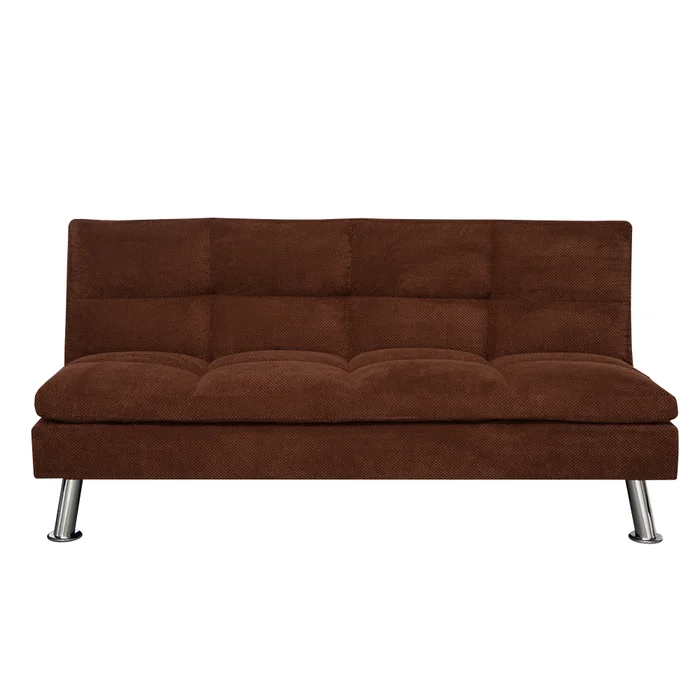 Sofá Cama Tapizado En Microfibra Patas De Metal en Gris – Marrón – Rojo - Muebles, Uruguay | Soy Hogar