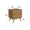 Mesa de Luz Roble con cajones - Mesas de luz, Uruguay | RM Muebles y Deco, vista 3 de 4