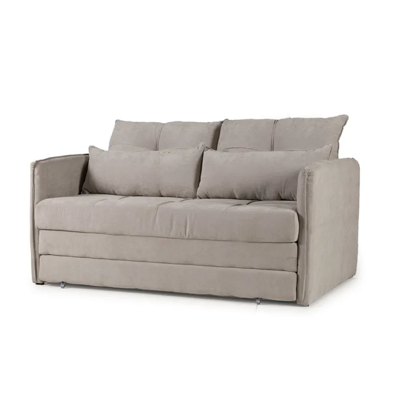 Sofá Cama Maya - Tela Microfibra - Berlin 05 (Ceniza) en Gris - Sillones y sofás, Uruguay | NYR