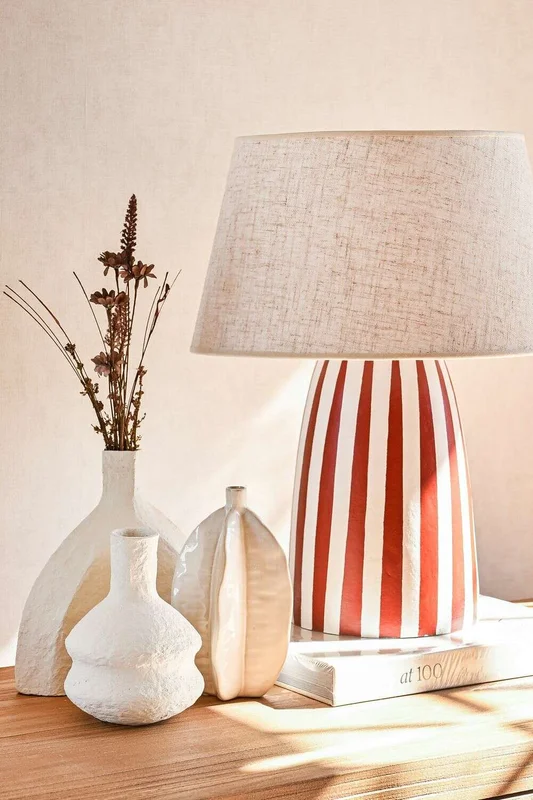 LAMPARA INES - RAYAS ROJAS en Multicolor - Lámparas de mesa, Uruguay | La Iberica, vista 8