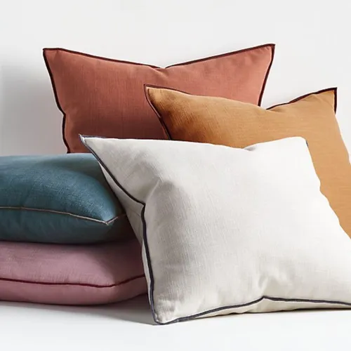 Almohadones en lino con vivos - Sillones y sofás, Uruguay | Pieza Clave