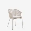 Silla Yanet de cuerda sintética crudo y patas de acero galvanizado en Blanco - Sillas, Uruguay | Kavehome, vista 1 de 10