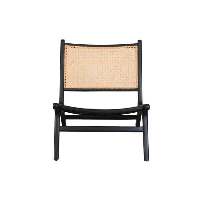 Butaca Rattan-y-madera Negro Komodo en Negro - Sillones y sofás, Uruguay | Divino, vista 3