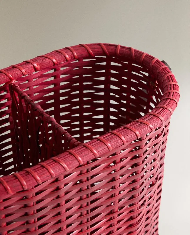 CESTA BOTELLERO RATÁN en Rojo - Canastos, Uruguay | Zara Home, vista 4