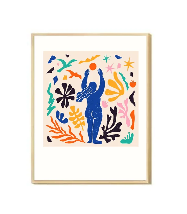 Cuadro con Vidrio 30X40 cm - Moldura Pino Slim - Decoración de pared, Uruguay | Berna home