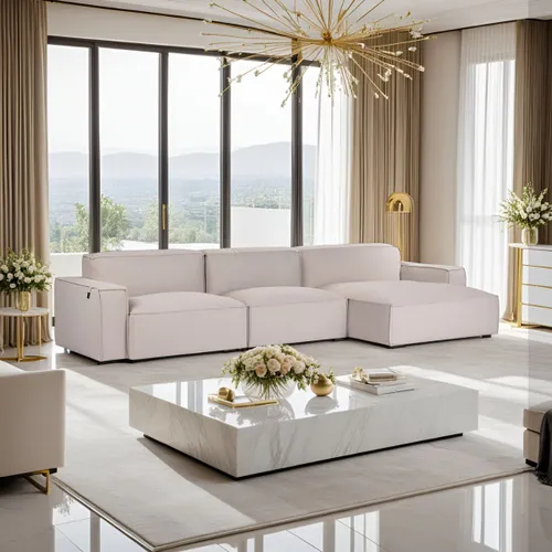 Sofá modular URBAN BEIGE DERECHO - Sillones y sofás, Uruguay | Viasono