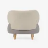 Butaca Luisa - gris y beige con patas de madera maciza de caucho en Beige, Gris - Butacas, banquetas y puffs, Uruguay | Kavehome, vista 6 de 8