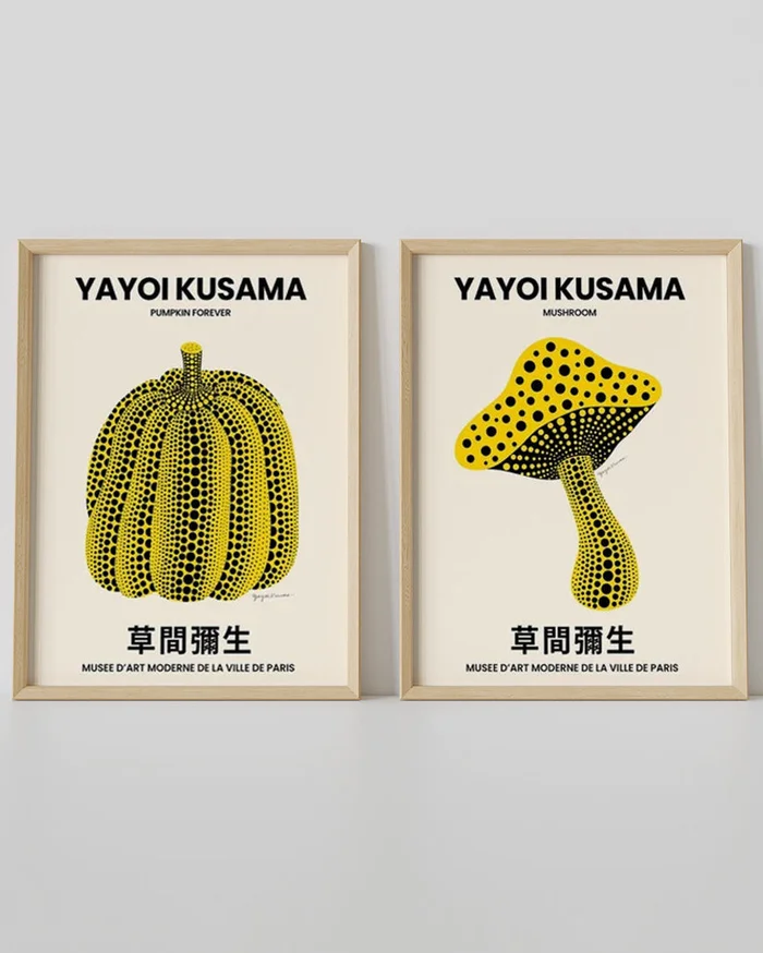 Yayoi kusama - Pumpkin & Mushroom en Amarillo - Láminas, Uruguay | La Cuadrería, vista 2