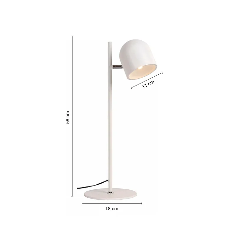 Lámpara de Mesa Monaco Blanco en Blanco - Lámparas de mesa, Uruguay | Serlux, vista 5
