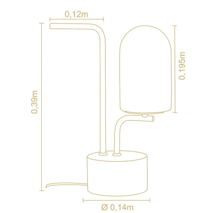 Lampara de Mesa Tocheiro en Blanco - Lámparas de mesa, Uruguay | Berna home, vista 2