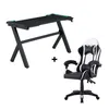 Silla + Escritorio Gamer Led en BCO/NEG|NEGRO - Escritorios y sillas de escritorio, Uruguay | Divino, vista 2 de 8