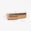 Mueble TV Helvine 4 puertas y 2 cajones chapa de roble y cristal templado 200x54cm FSC 100% en Marrón - Muebles para TV, Uruguay | Kavehome, vista 9 de 9