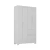 Ropero Max 4 Puertas 2 Cajones - Línea Glam - Blanco en Blanco - Roperos y placares, Uruguay | Ecowood, vista 1 de 4