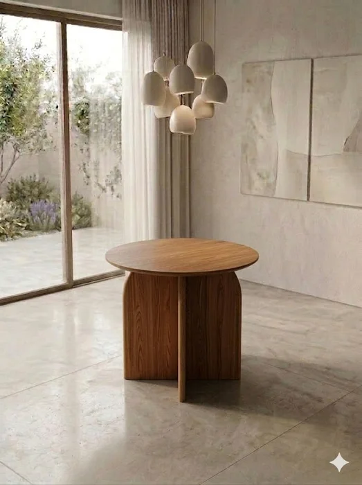 Mesa de Comedor Arco 90x100cm – Olmo en Madera natural - Mesas de comedor, Uruguay | Berna home, vista 3
