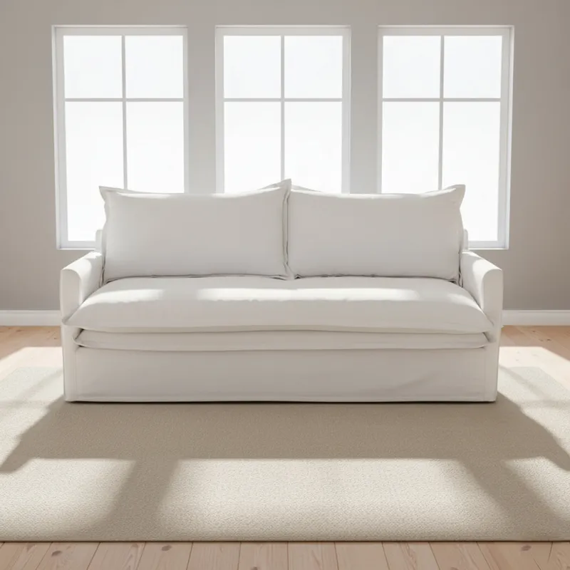 Sofa 3 Cuerpos Tela-premium Blanco Alaska en Blanco - Sillones y sofás, Uruguay | Divino