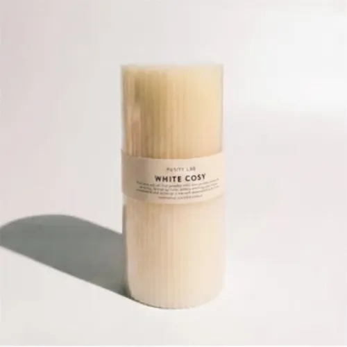 VELA PURITY LAB H15CM WHITE COSY en Blanco - Velas y Portavelas, Uruguay | Decohogar