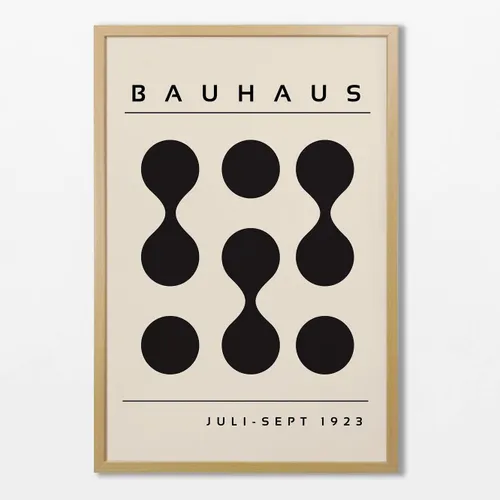 Bauhaus - Black & white N.01 en Beige - Láminas, Uruguay | La Cuadrería
