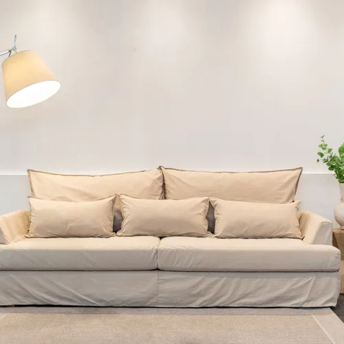 Sofa Verona Enfundado Tussor en Beige - Sillones y sofás, Uruguay | Marvic