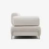 Sofá Compo 3 plazas de chenilla beige y estructura de metal gris 232 cm en Beige - Sillones y sofás, Uruguay | Kavehome, vista 8 de 10