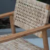 Butaca en teca y cuerda con posabrazos en Beige - Butacas, banquetas y puffs, Uruguay | Entrecasa, vista 3 de 5