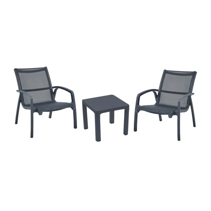 Set De Terraza Exterior Polipropileno Cartagena en Gris - Muebles para el exterior, Uruguay | Divino