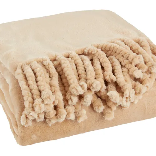 Manta throw BONDEROSE fleece 130x170 marrón cl en Marrón claro - Textiles, Uruguay | JYSK