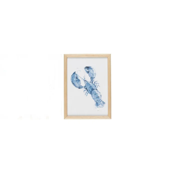Cuadro Mar - Langosta en Azul, Blanco, Natural - Decoración de pared, Uruguay | Walnut, vista 2