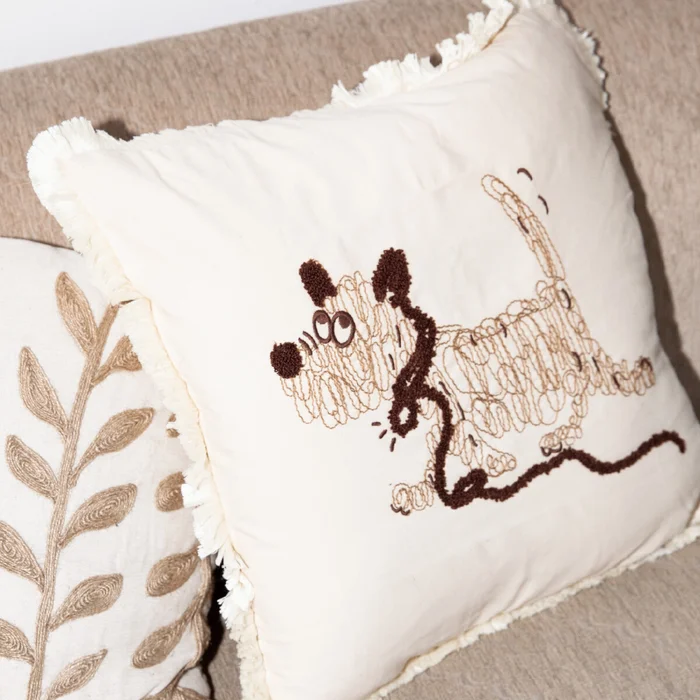 Funda de almohadón perro 45x45cm - Textiles, Uruguay | Buho Store