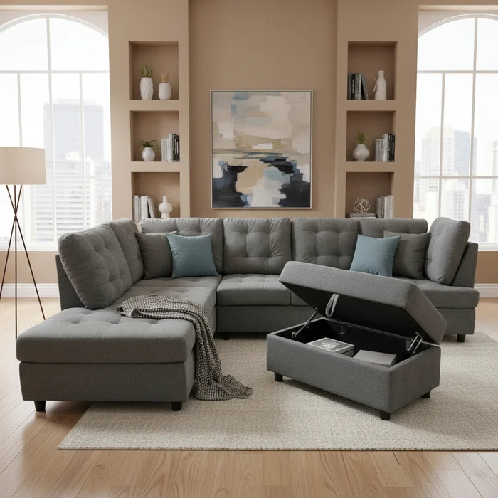 Sillón Esquinero con Baúl - Las Vegas (Izquierdo) - Sillones y sofás, Uruguay | Delta Center