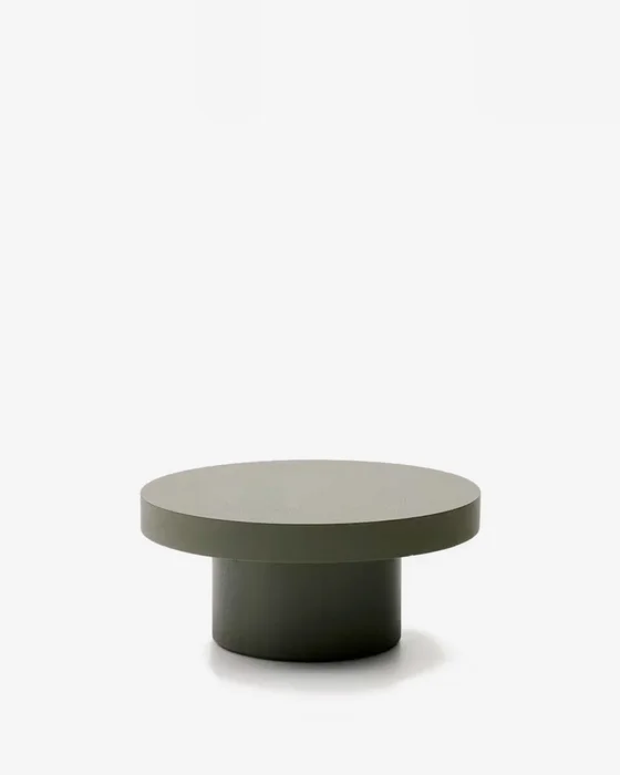 Mesa de centro Aiguablava de cemento - verde Ø 66 cm en Verde - Mesas de living, Uruguay | Kavehome