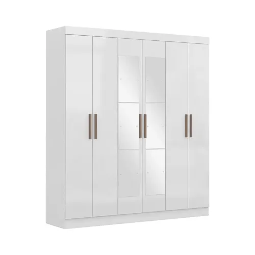 Ropero 6 Puertas Batientes 2 Cajones 100% Mdp - Roperos y placares, Uruguay | Soy Hogar