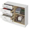 Cómoda Cajonera para Dormitorio de 5 Cajones 2 Puertas y 1 Estante interno - FE - Blanco en Blanco - Cómodas, Uruguay | Mulata, vista 5 de 5