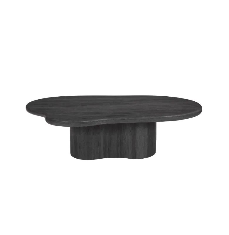 MESA LIVING JULIETA ORGÁNICA EN MADERA NEGRA 130X70X40 en Negro - Mesas de living, Uruguay | Masinfinito Casa