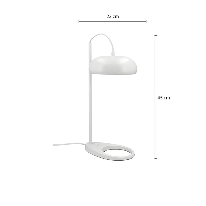 Luminaria de Mesa Pauline Blanca en Blanco - Lámparas de mesa, Uruguay | Serlux, vista 6