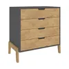 Cómoda Cajonera 4 Cajones Rieles telescópicos Combinada con Patas Madera - MDP - Linea Melilla en Multicolor - Cómodas, Uruguay | Mulata, vista 4 de 5