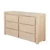 Comoda 6 Cajones Madera-acacia Natural-beige Newport en Blanco - Cómodas, Uruguay | Divino, vista 3 de 4