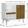 Rack Bodega 8 botellas 1P Nogal/Negro en Negro - Muebles para TV, Uruguay | Que Sal Muebleria, vista 1 de 8