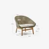 Butaca Olbia de ratán sintético y madera maciza de teca FSC 100% en Verde - Butacas, banquetas y puffs, Uruguay | Kavehome, vista 10 de 10