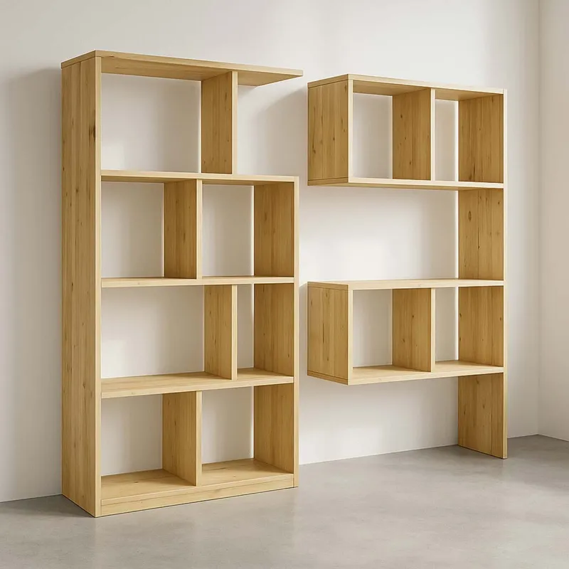 Biblioteca Madera Natural-beige Tetris en Madera natural - Bibliotecas, Uruguay | Divino