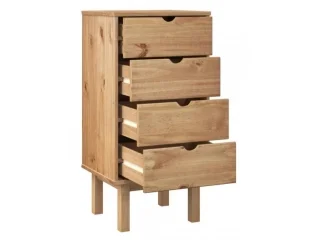 Cajonera 4 C Mel/gris Linea Nordica en Madera Maciza en Madera natural - Cómodas, Uruguay | Quesal, vista 2